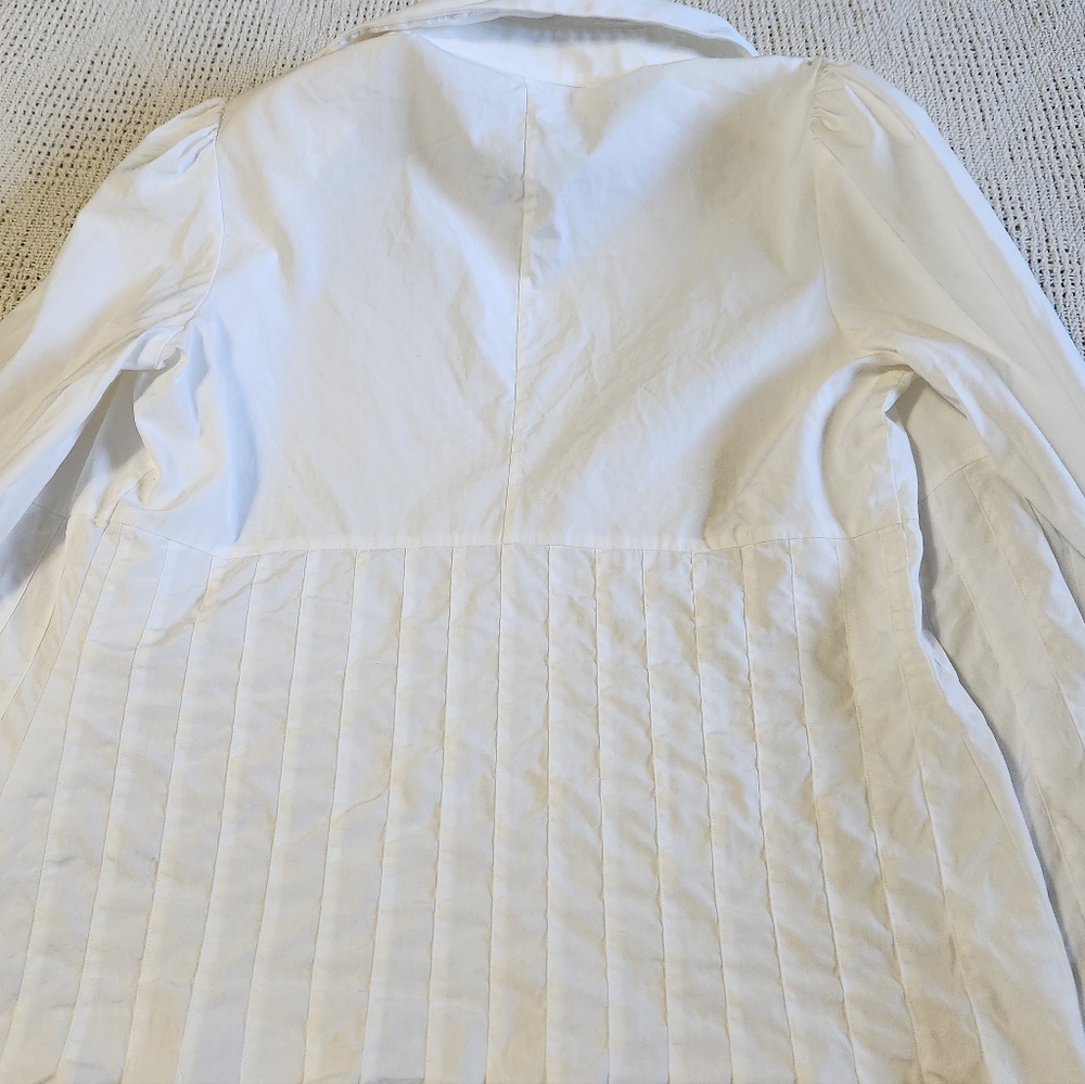 White Button Up Blouse Fitted - image 11